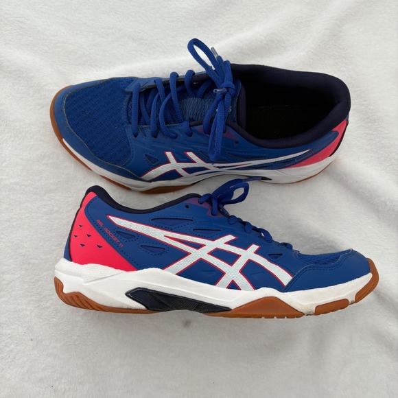 Asics Gel Rocket 11 red White Blue  Size 8.5 - Picture 1 of 10